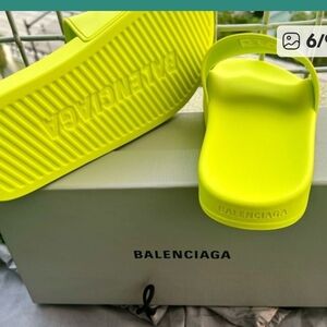 Balenciaga Vibrant Yellow Slides